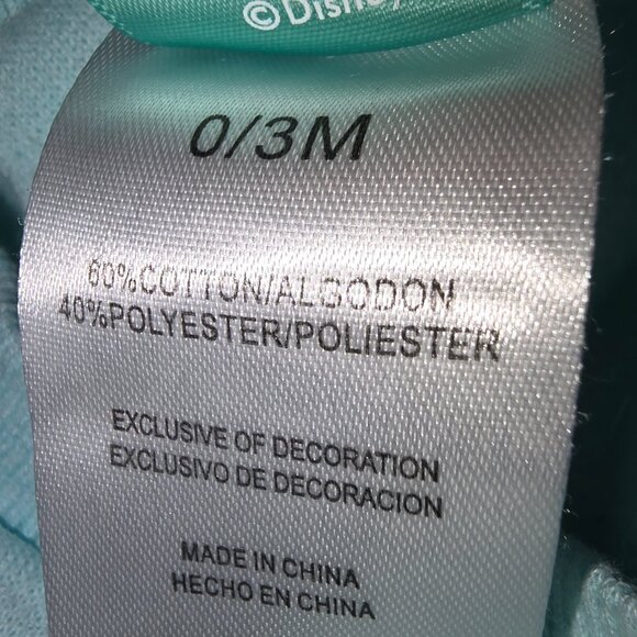 Longsleeve light teal shirt & pants, Minnie Mouse, size 0-3M, Disney Baby - Picture 2 of 8